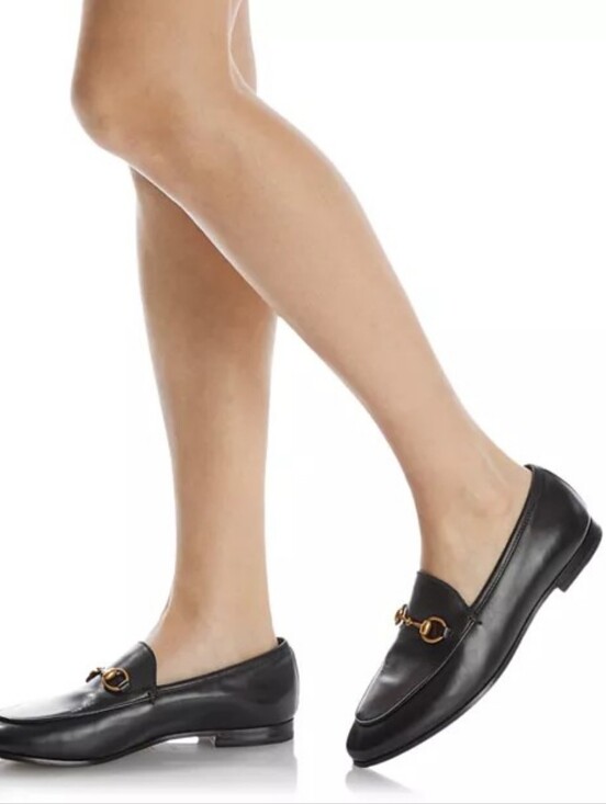 Gucci Shoes - Gucci Black Women's Leather Loafers Sz 37